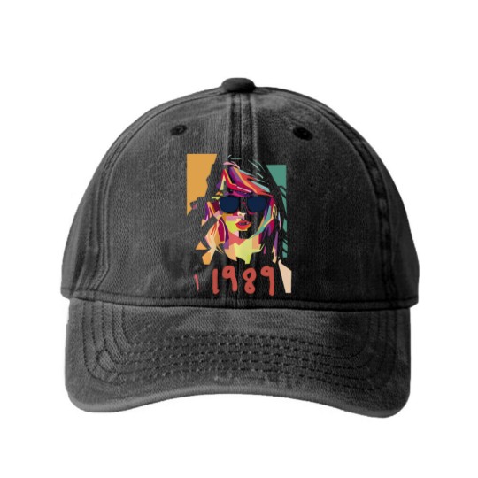 Discover Kids 1989 Watercolor Taylorr Swifts Vintage Washed Denim Baseball Caps