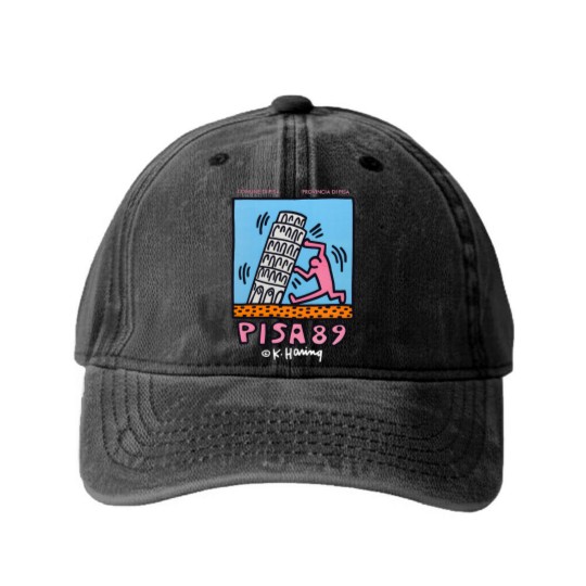 Discover Keith Haring Pisa 89 Washed Denim Baseball Caps