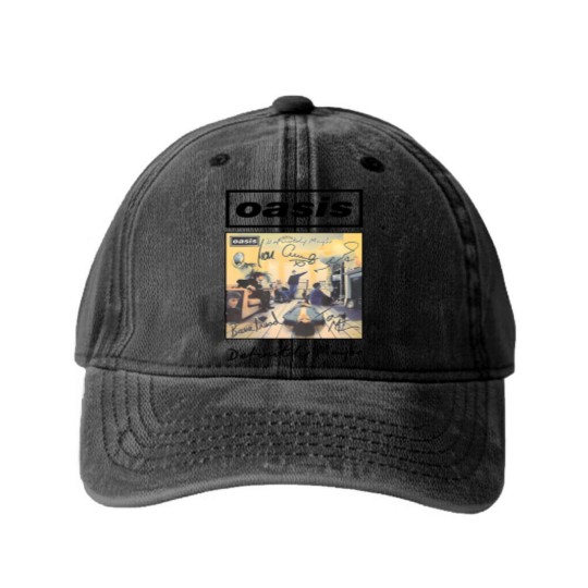 Discover Oasis Washed Denim Baseball Caps Vintage, 90s Oasis Washed Denim Baseball Caps