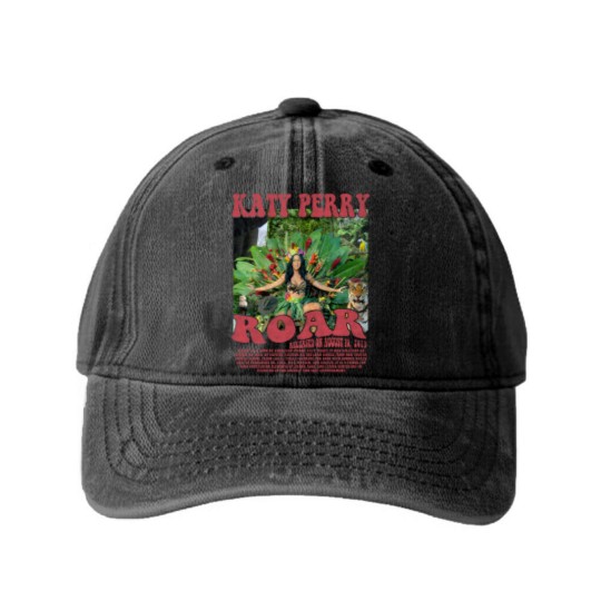 Discover Katy Perry Music Washed Denim Baseball Caps K1, Roar Music Pop