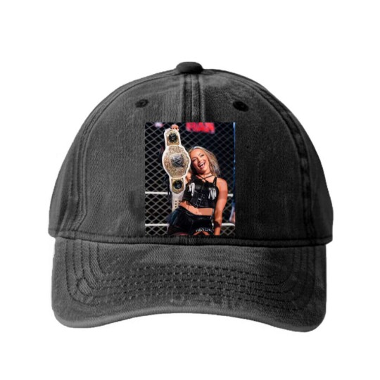 Discover Liv Morgan Wrestling Entertainment Gift For Fan Washed Denim Baseball Caps
