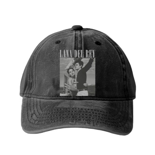 Discover Lana del rey Norman Rockwell Washed Denim Baseball Caps