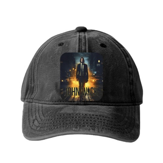 Discover Unisex John Wick Washed Denim Baseball Caps of a Washed Denim Baseball Caps Classic Washed Denim Baseball Caps