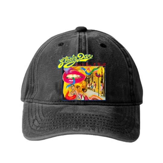 Discover Steely Dan Rock Band Vintage Washed Denim Baseball Caps Retro Steely Dan