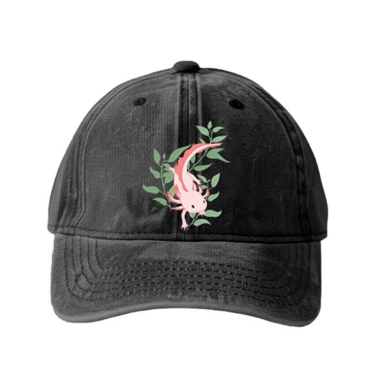Discover Axolotl Washed Denim Baseball Caps