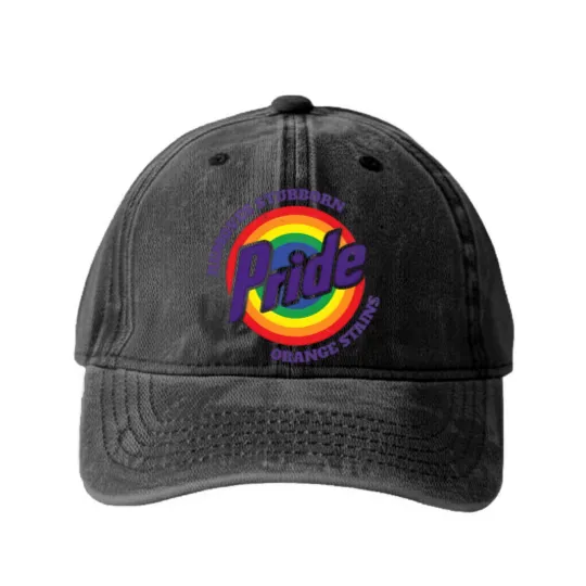 Discover Pride Removes Stubborn Orange Stains FDT PNG Washed Denim Baseball Caps