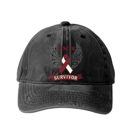 Discover Cancer Survivor Head and Neck Cancer Washed Denim Baseball Caps