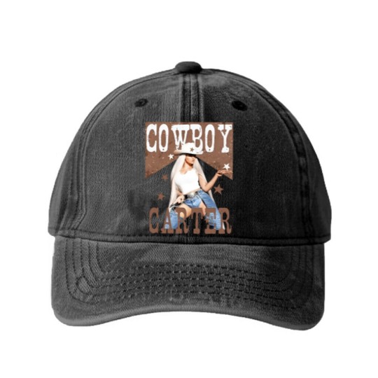 Discover Beyoncé Cowboy Carter Tour Washed Denim Baseball Caps, Beyonce Cowboy Carter Song Concert Washed Denim Baseball Caps
