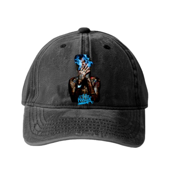 Discover Wiz Khalifa Washed Denim Baseball Caps, Vintage Wiz Khalifa Hip Hop Rap Washed Denim Baseball Caps