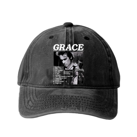 Discover Jeff Buckley Washed Denim Baseball Caps, Jeff Buckley Mystery White Boy Tour
