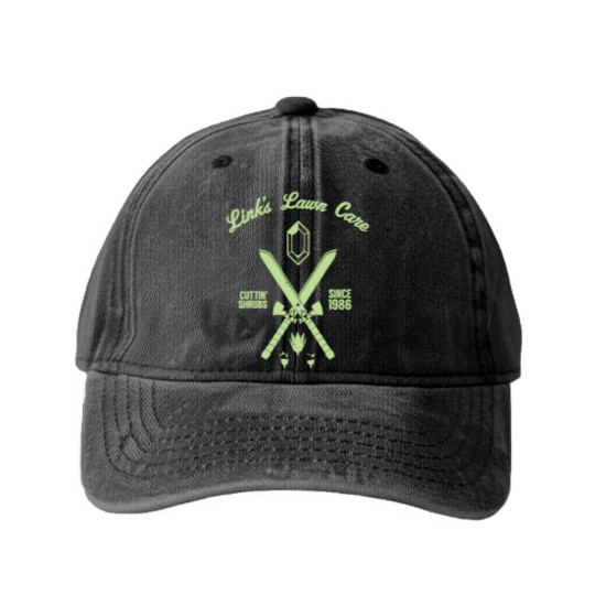 Discover Links Lawn Care Washed Denim Baseball Caps