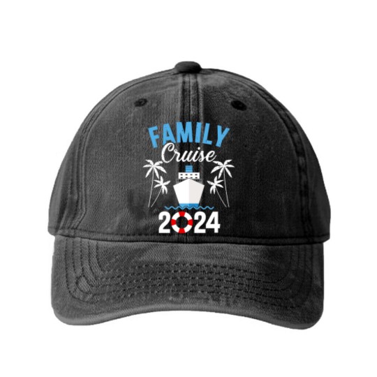 Discover Family cruise 2023 for cruising ship vacation Washed Denim Baseball Caps