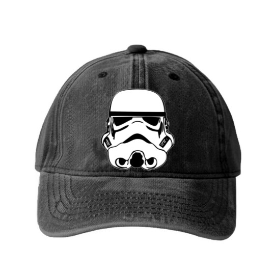 Discover illustration Stormtrooper Drawing Stencil stormtrooper white face star Washed Denim Baseball Caps