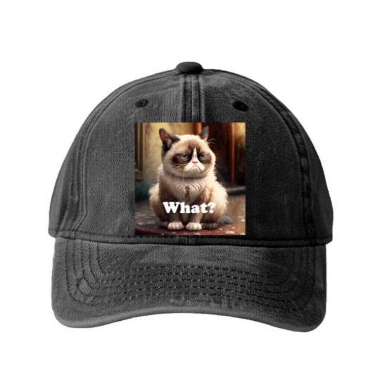 Discover Grumpy Cat Washed Denim Baseball Caps