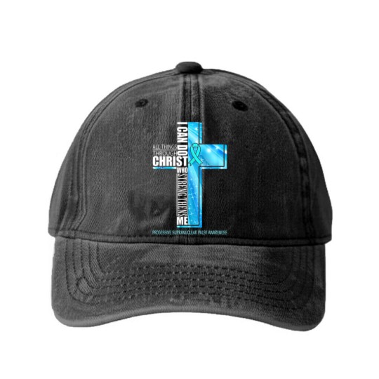 Discover Progressive Supranuclear Palsy Awareness Christian Washed Denim Baseball Caps