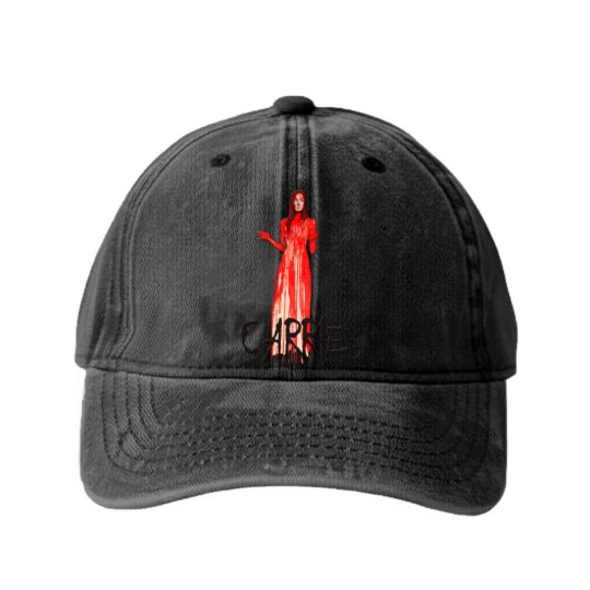 Discover bloody carrie Fitted Washed Denim Baseball Caps