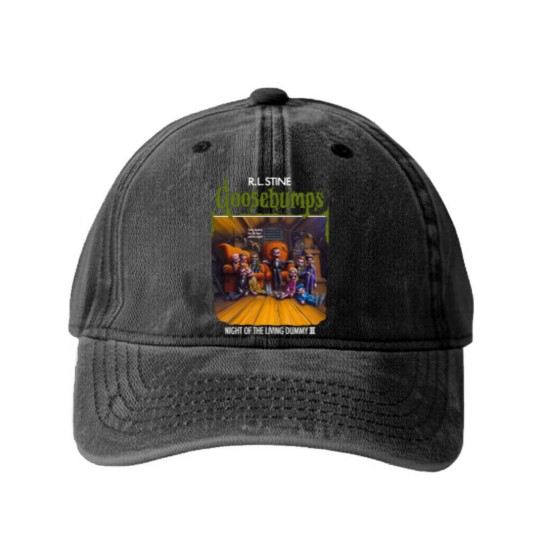 Discover Goosebumps - Night Of The Living Dummy Washed Denim Baseball Caps
