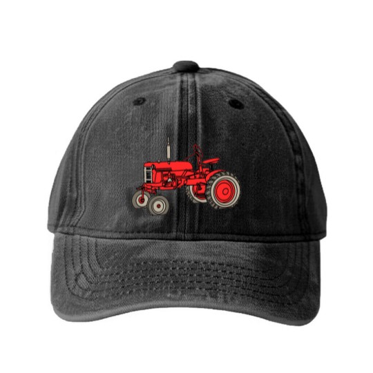 Discover Farmall Tractor Washed Denim Baseball Caps