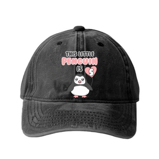 Discover this little penguin is 5 Washed Denim Baseball Caps