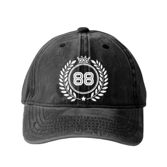 Discover 88 number wreath Washed Denim Baseball Caps