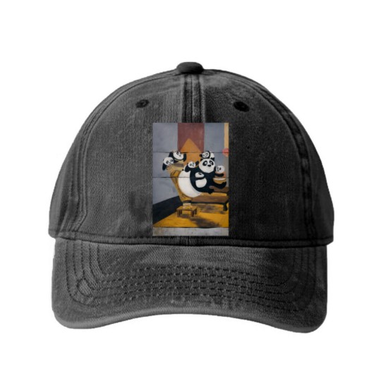 Discover Kung fu panda Washed Denim Baseball Caps