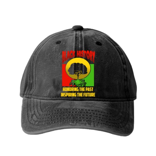 Discover Black History Washed Denim Baseball Caps