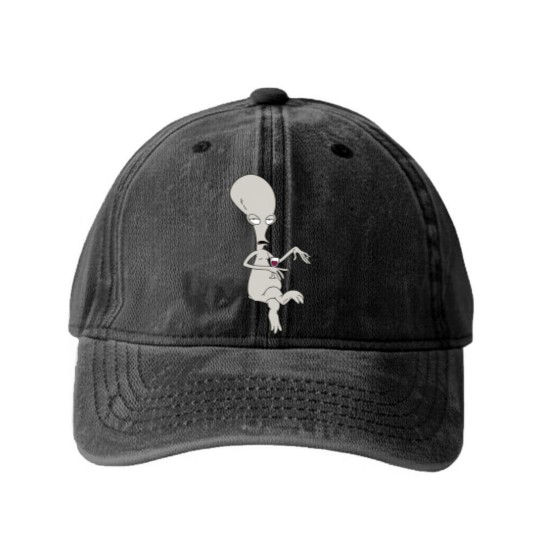 Discover roger american dad Washed Denim Baseball Caps