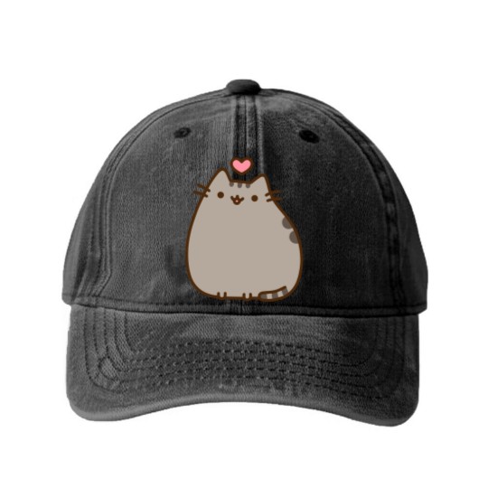 Discover Pusheen Kitten Cuteness Washed Denim Baseball Caps