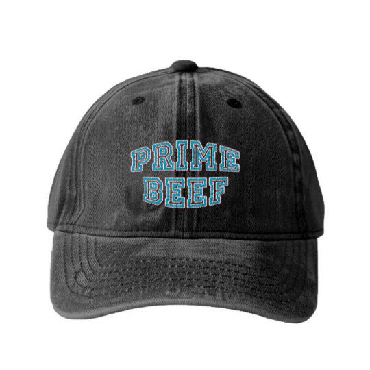 Discover PRIME BEEF Washed Denim Baseball Caps