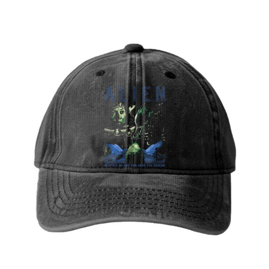 Discover Alien In Space No Once Can Hear You Scream 1979 Retro Sci-Fi Horror Unisex Classic Washed Denim Baseball Caps