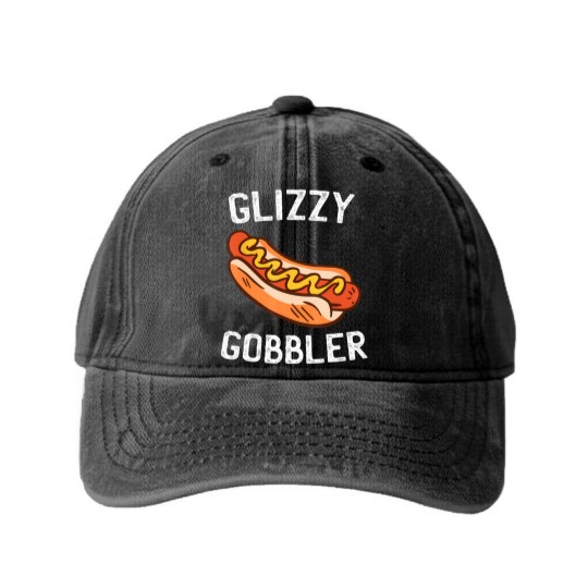 Discover glizzy gobbler Washed Denim Baseball Caps