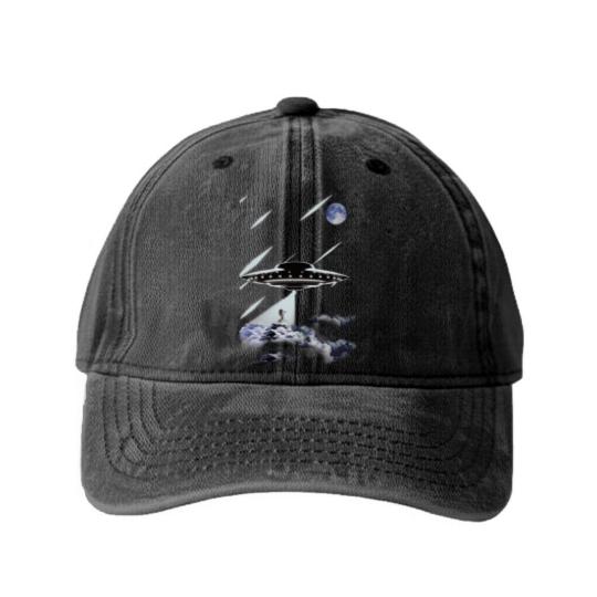Discover Down Bad Alien Unisex Washed Denim Baseball Caps