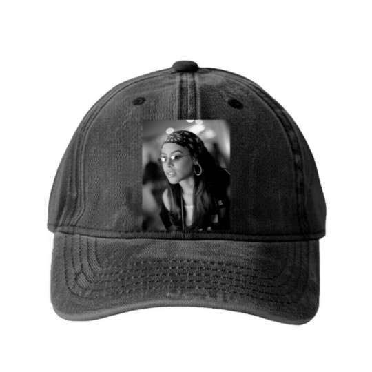 Discover Aaliyah Washed Denim Baseball Caps, Vintage Aaliyah Washed Denim Baseball Caps, Aaliyah retro music Washed Denim Baseball Caps