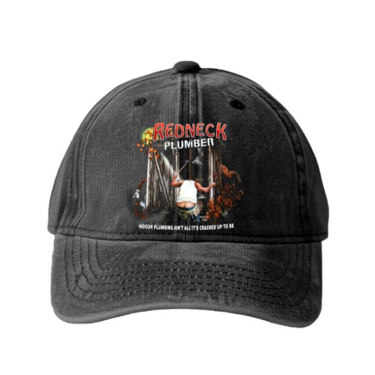 Discover Redneck Plumber Washed Denim Baseball Caps