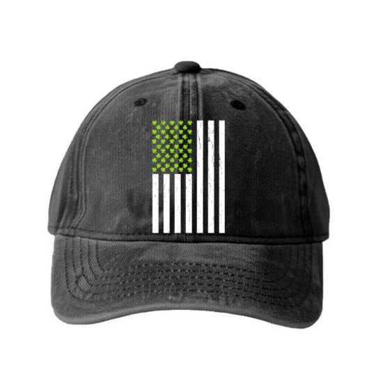 Discover Shamrock American Flag Washed Denim Baseball Caps