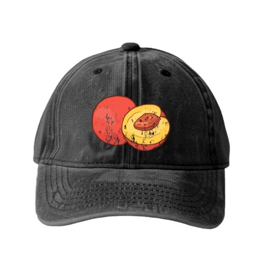 Discover Retro Vintage Grunge Style Nectarines Peaches Washed Denim Baseball Caps