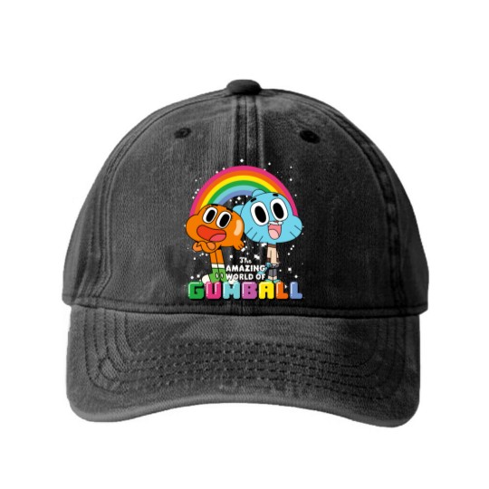Discover CN The Amazing World Of Gumball Darwin Rainbo 0464 Washed Denim Baseball Caps