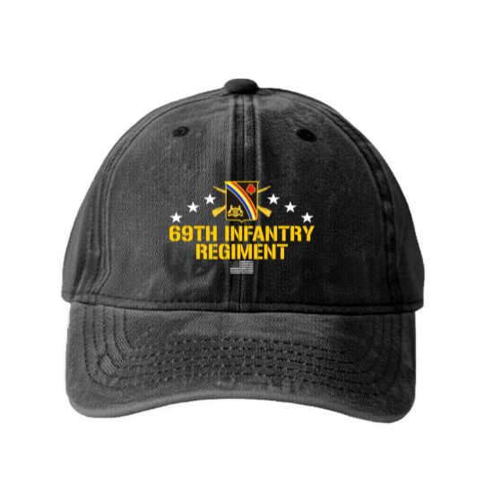 Discover 69Th Infantry Regiment Washed Denim Baseball Caps