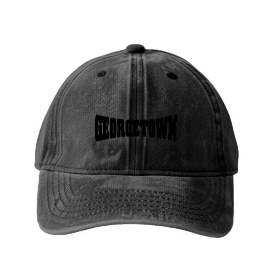 Discover Georgetown Washed Denim Baseball Caps