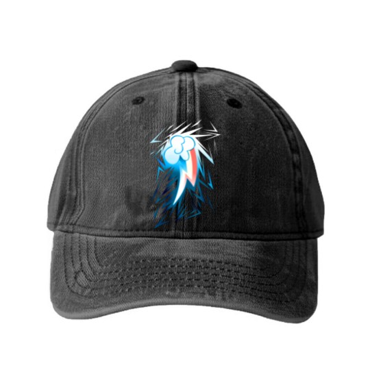 Discover Shards of Rainbow Dash's Cutiemark Washed Denim Baseball Caps
