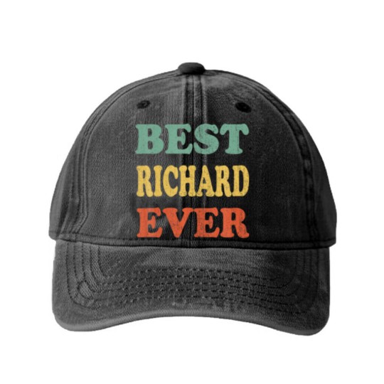 Discover Best Richard Ever Funny Personalized First Washed Denim Baseball Caps