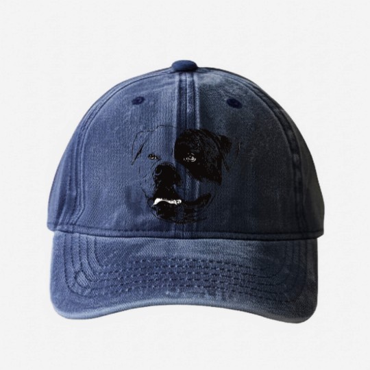 Discover American Bulldog Face Washed Denim Baseball Caps
