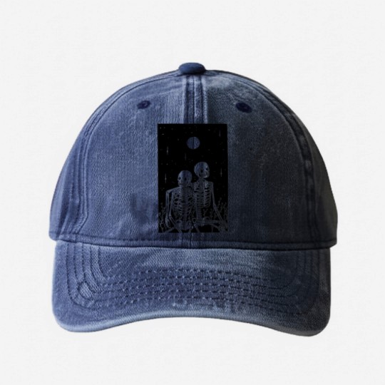 Discover true love never dies - Skeletons - Washed Denim Baseball Caps