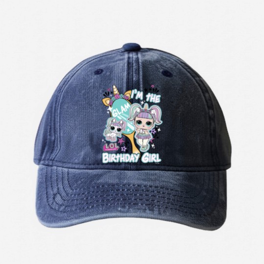 Discover LOL Surprise I'm The Glam Birthday Girl Washed Denim Baseball Caps