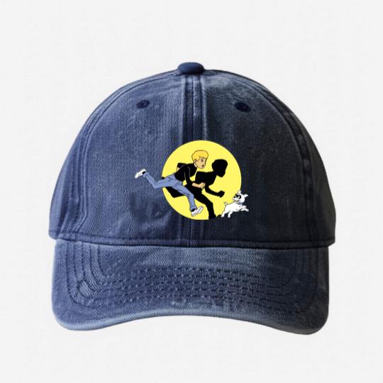 Discover Double Tin Quest - Jonny Quest - Washed Denim Baseball Caps