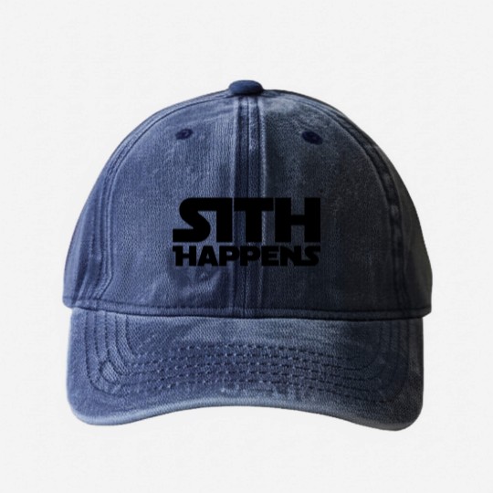 Discover Sith happens Washed Denim Baseball Caps
