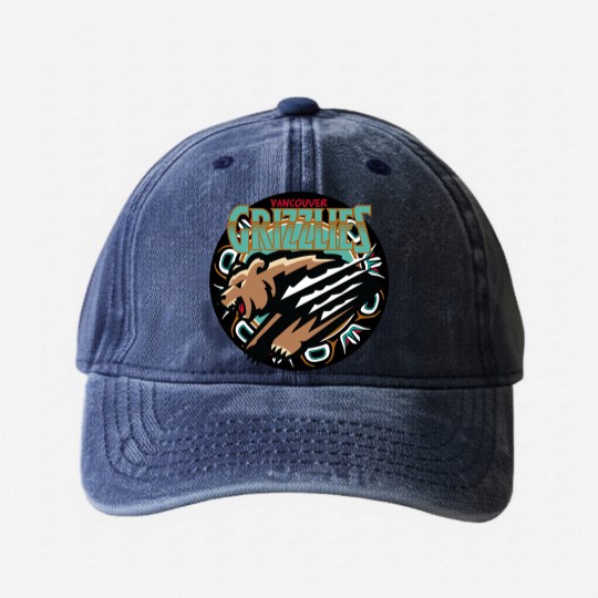 Discover Vancouver Grizzlies Retro - Vancouver Grizzlies - Washed Denim Baseball Caps