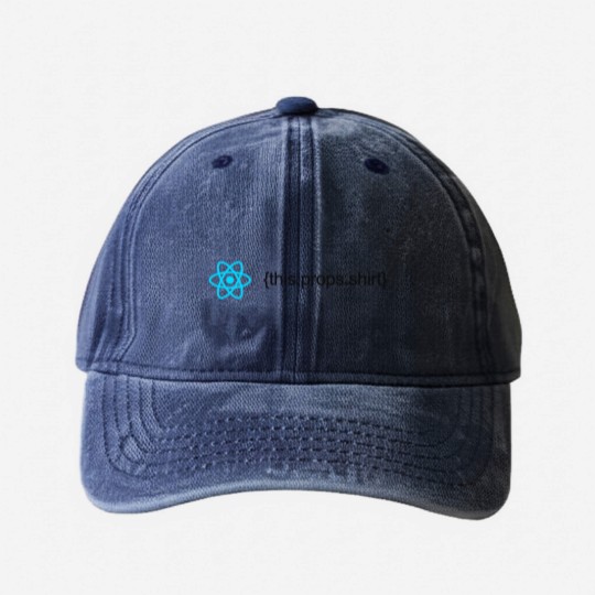 Discover React - this.props.Washed Denim Baseball Caps Washed Denim Baseball Caps