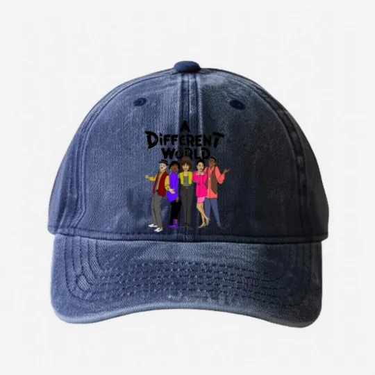 Discover Black Tv Shows A Different World Black TV Shows Washed Denim Baseball Caps