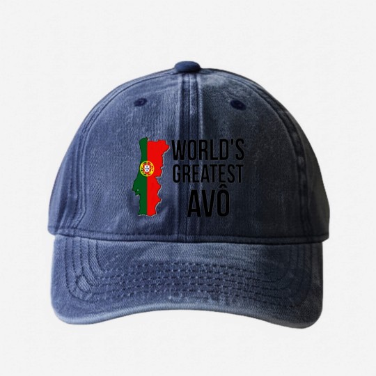 Discover Portuguese Grandpa Avô Washed Denim Baseball Caps